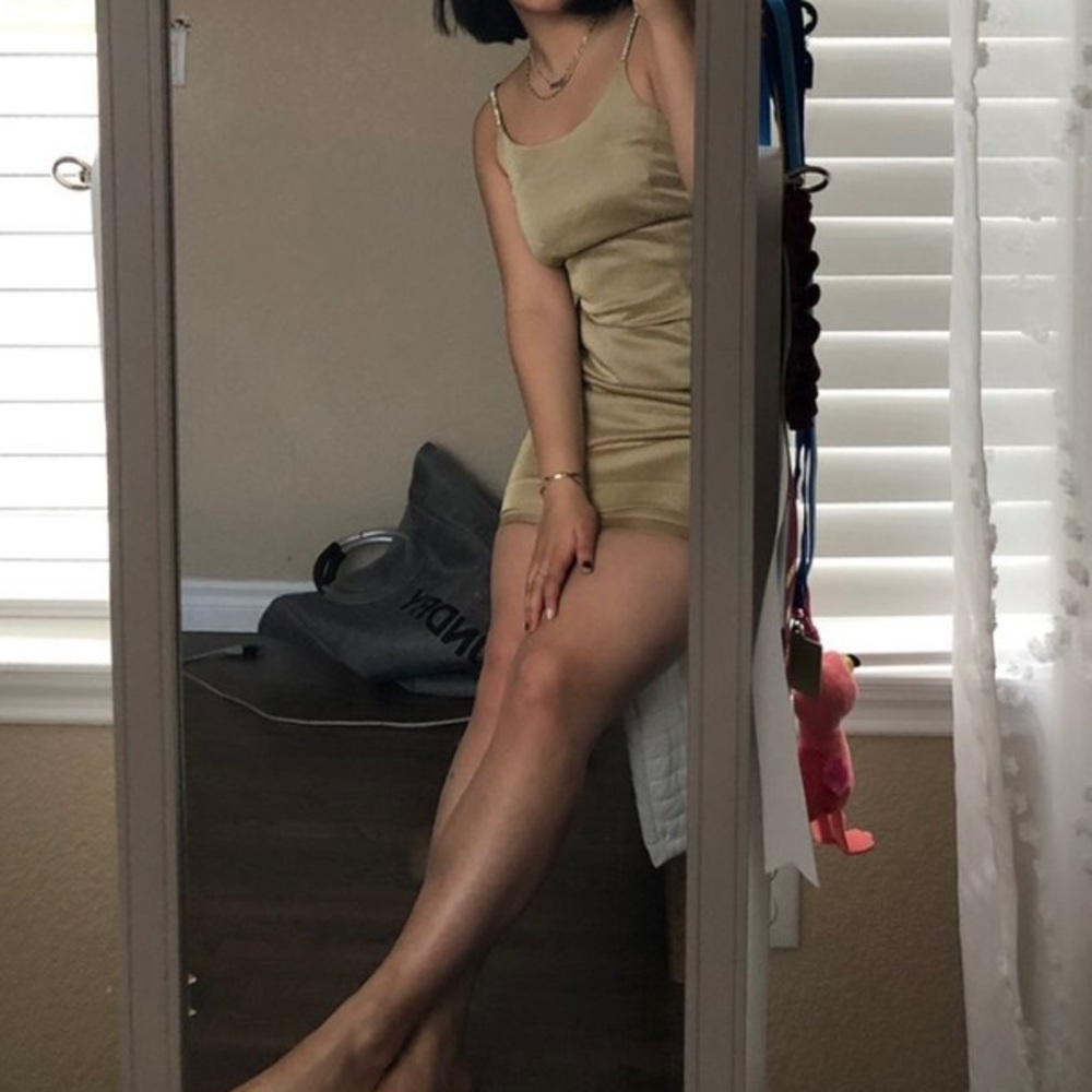 Glittering gold dress